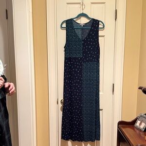 Habitat Navy and Teal Maxi Dress
